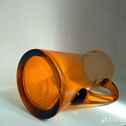 Цветное и гутное стекло. Чехия. Вазочка. Кружка