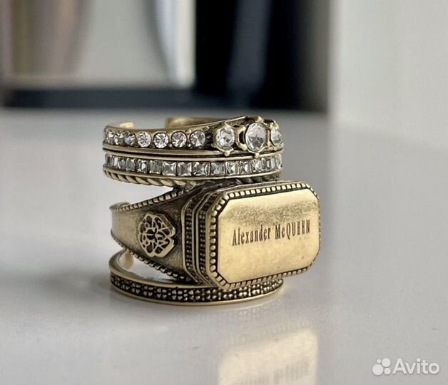 Alexander mcqueen кольцо