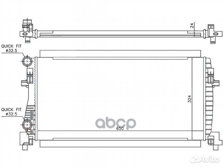 Радиатор Audi A3 12-19 / Skoda Octavia 12-20