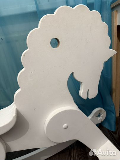 Лошадка качалка деревянная