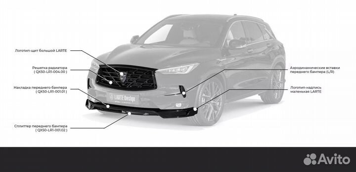 Обвес для infiniti QX50 от Larte Design