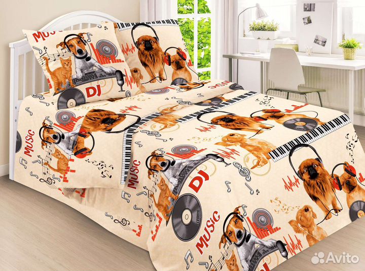 Белье постельное 1,5-спальное