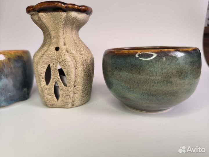 Арома лампа с маслами и пиалы для чая большие