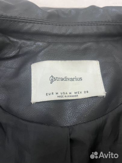 Куртка кожаная женская 46 48 черная