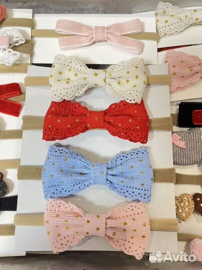 Красивый бантик повязка для малышей с рождения