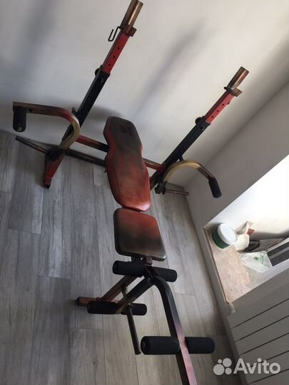 Спортивные тренажеры бу скамья со стойкой