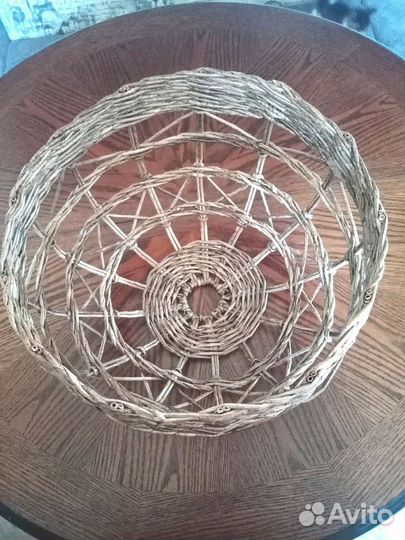 Абажур плетеный