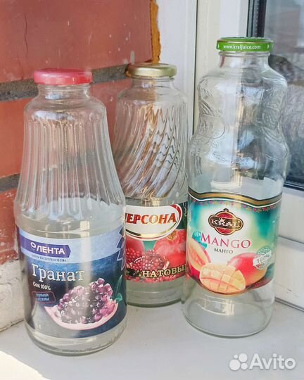 Банки стеклянные разного объёма маленькие, большие