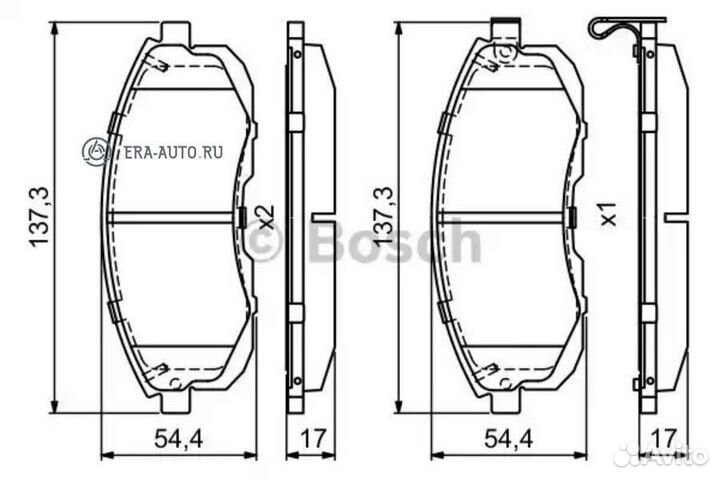 Bosch 0986495379 Колодки тормозные дисковые передн