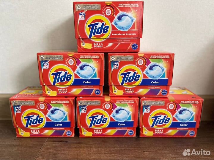 Капсулы для стирки Tide Color 10х16.8г