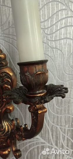 Канделябр Бра СССР бронза настенный двухрожковый