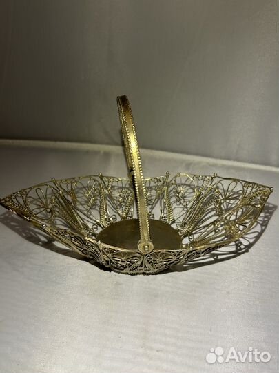 Ваза конфетница Ладья, скань, деформация