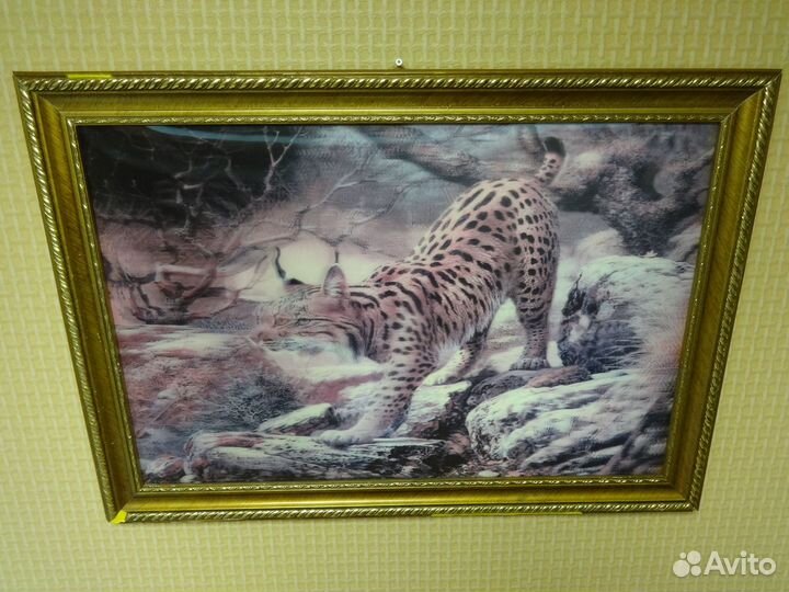 Голографическая картина Рысь 48*68 см