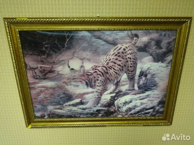 Голографическая картина Рысь 48*68 см
