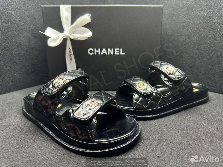 Сандалии шлепанцы женские Chanel Dad