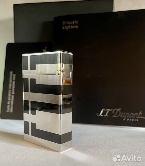 Зажигалка Dupont Ligne 2 Black & Palladium Новая