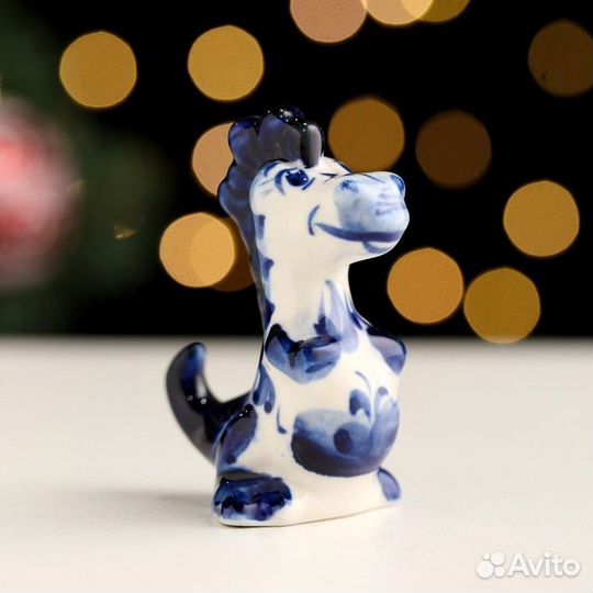 Фигурка гжель дракон, лягушка, слон