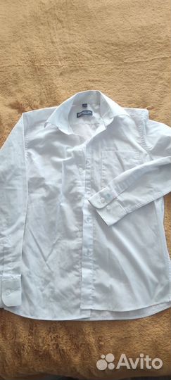 Белая рубашка на мальчика 128