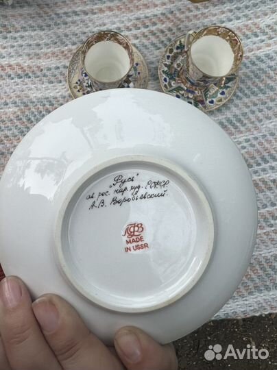 Чайный сервиз лфз роспись А.В. Воробьевский