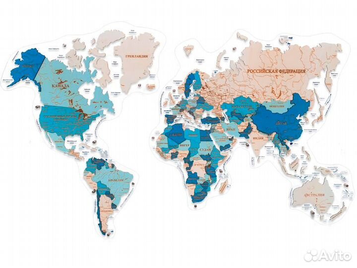 Деревянные карты мира в Кострома