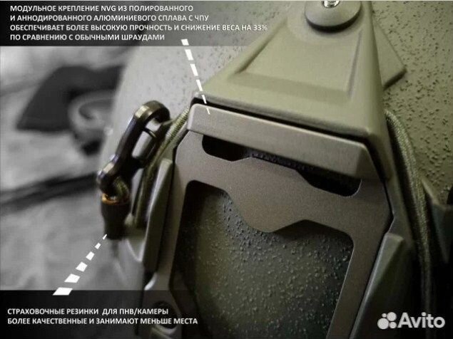 Ушастый шлем арамидный бр2 mich мультикам