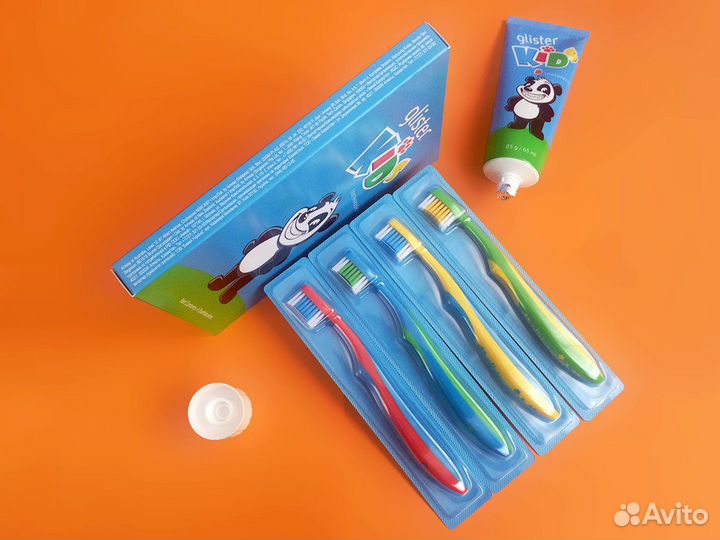 Детская зубная щетка Glister Kids Амвэй уп/4шт фрг