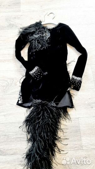 Платье бархатное латина Ю2 для бальных танцев