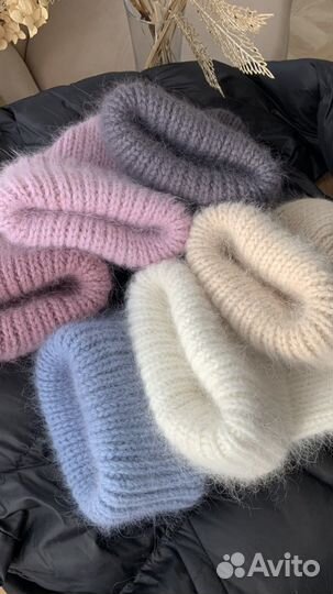 Шапка тыковка из пуха норки