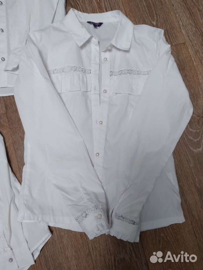 Блузки белые для школы, 10-12 лет