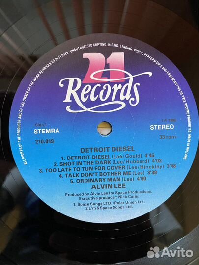 Alvin Lee-Detroit Diesel-Holland-1986 NM