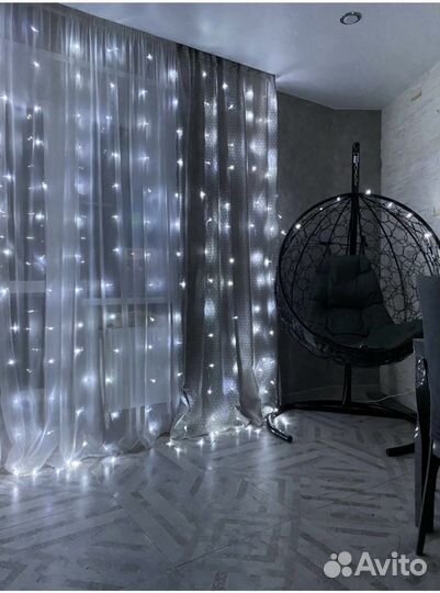 Гирлянды штора занавес