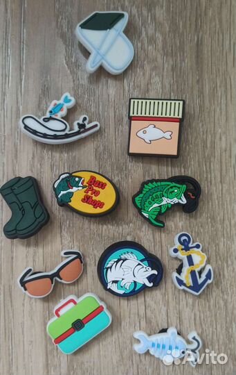 Джиббитс Рыбалка Jibbitz на crocs сабо сланцы