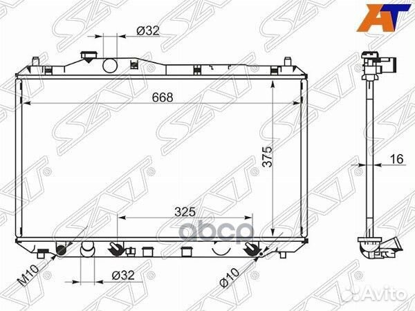 Радиатор Honda Civic 11-17 HD0001-FB Sat