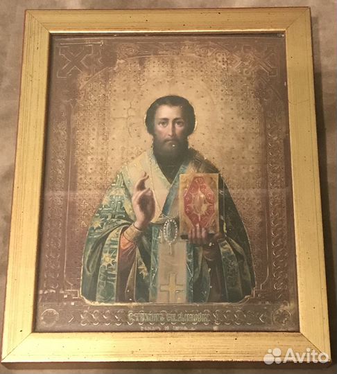 Икона святой Тихон 19век