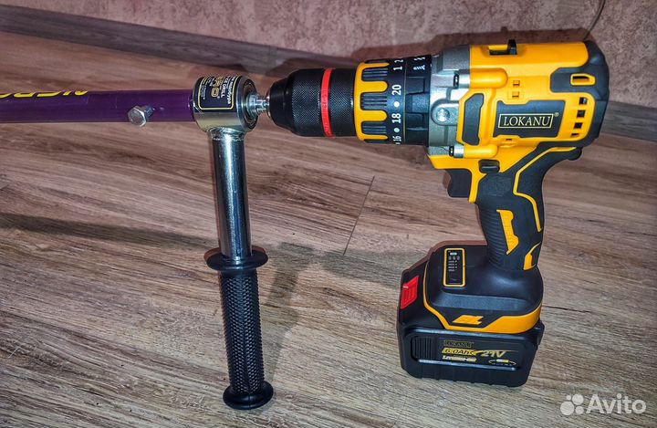 Шуруповерт Locanu c ледобуром Nero 130 + адаптер