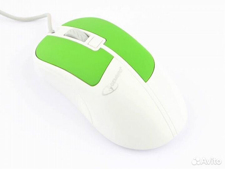 Мышь Gembird MOP-410-GRN USB зелёный 3 кнопки+кол