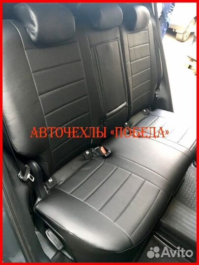 Чехлы Kia Sportage 5 из экокожи чёрные Классика