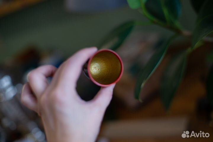 Рюмка деревянная. Хохлома.ссср