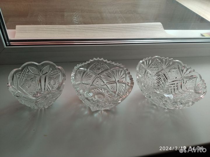 Хрустальные салатники СССР