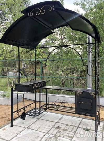 Мангал с печью