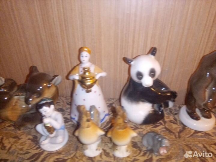 Фарфоровые статуэтки лфз анималистика