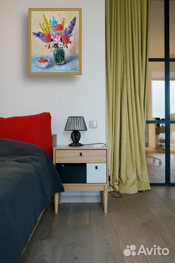 Картина маслом Букет цветов Яркое лето