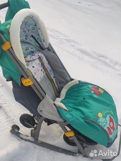 Детские санки коляска ника