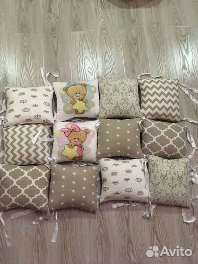 Бортики подушки в детскую кроватку