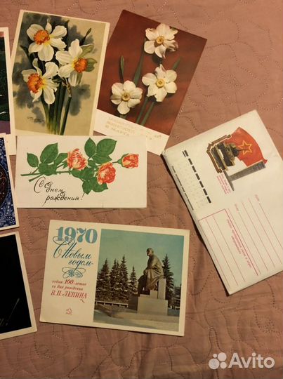 Набор открыток СССР. Чистые. С маркой и без