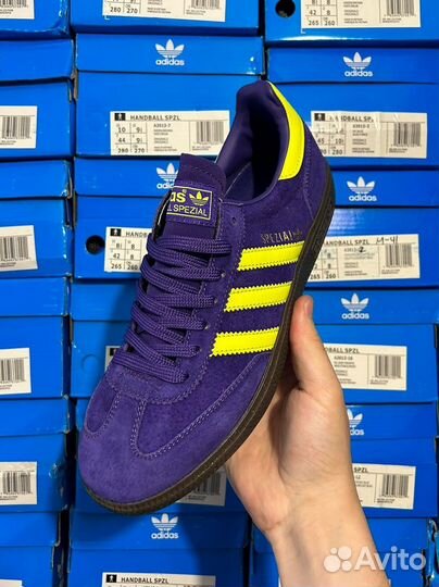 Кроссовки adidas handball spezial purple замш