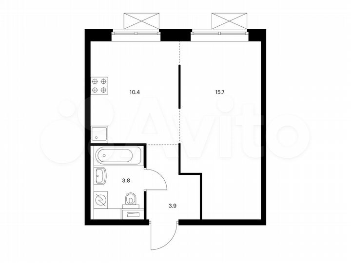 1-к. квартира, 33,8 м², 18/21 эт.