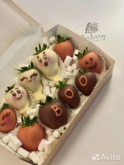 Клубника в шоколаде на хеллоуин
