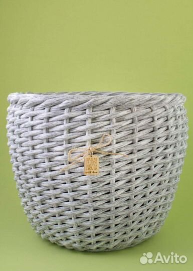 Кашпо из искусственного ротанга 12 л