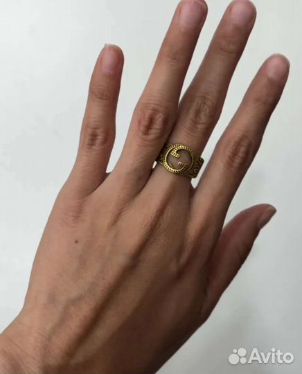 Кольцо gucci латунь